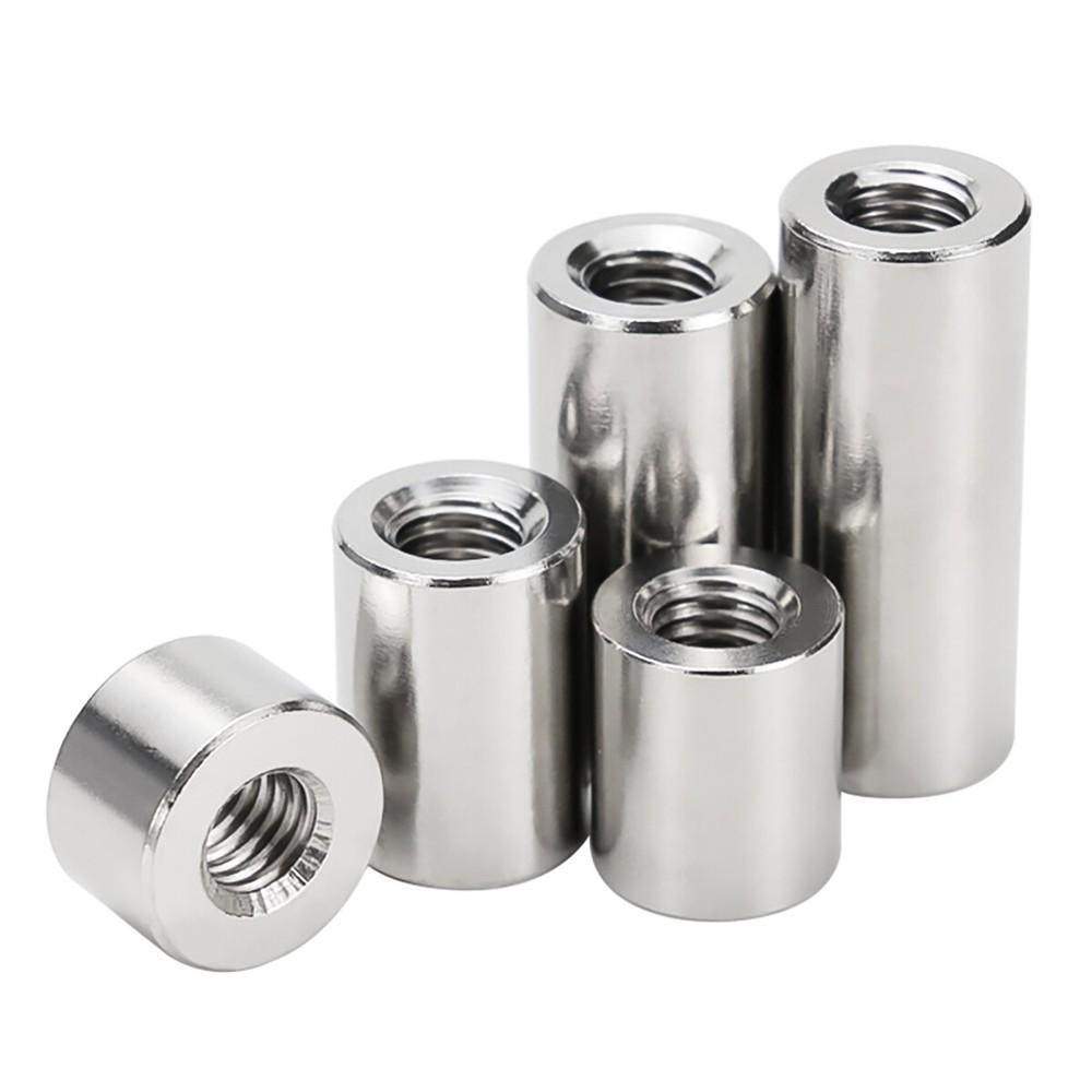 A2 Stainless Steel Round Studding Connector Nuts for Threaded Rods and Tubes