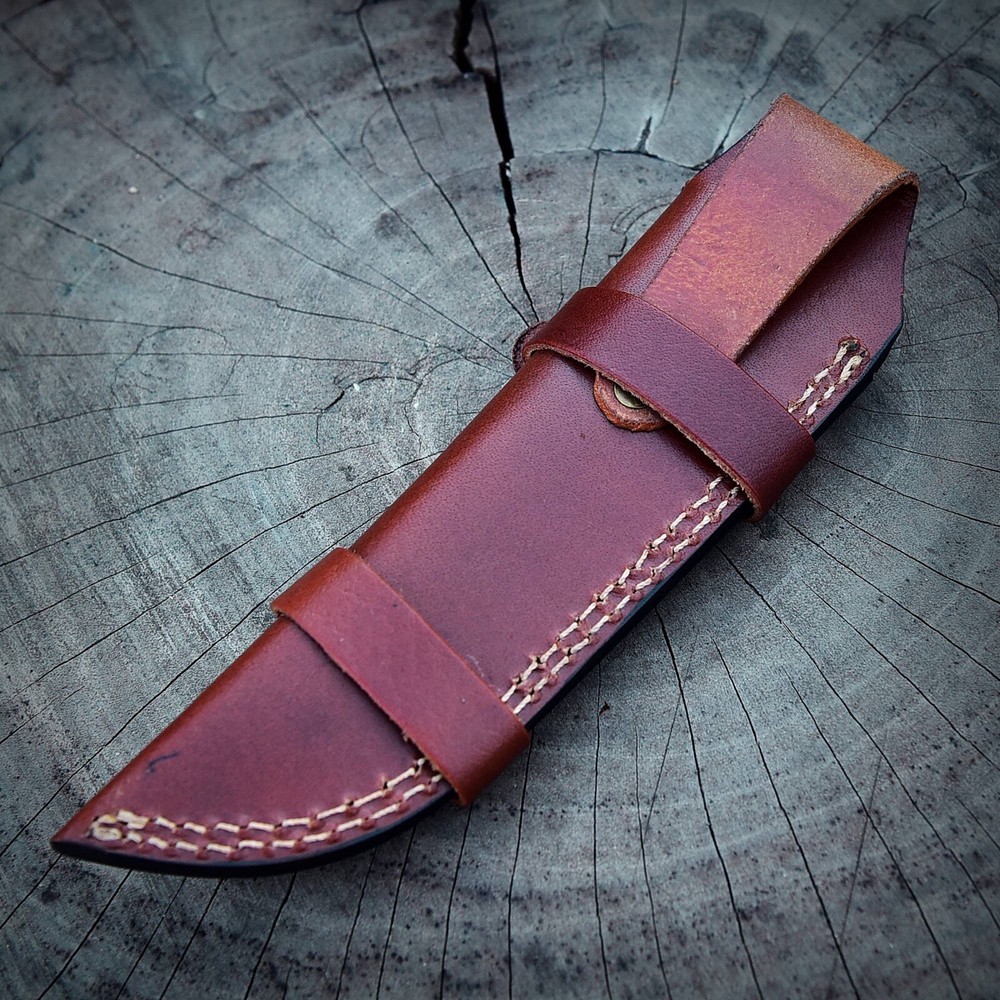 handmade Leather knife sheath Fixed Blade Knife Sheath Hand Craft Belt Loop
