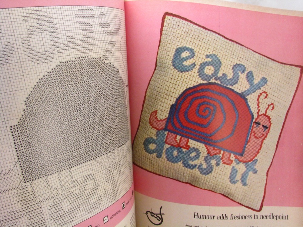 Vintage McCalls Needlepoint Beginners Step by Step 1972 Patterns Stitches Design
