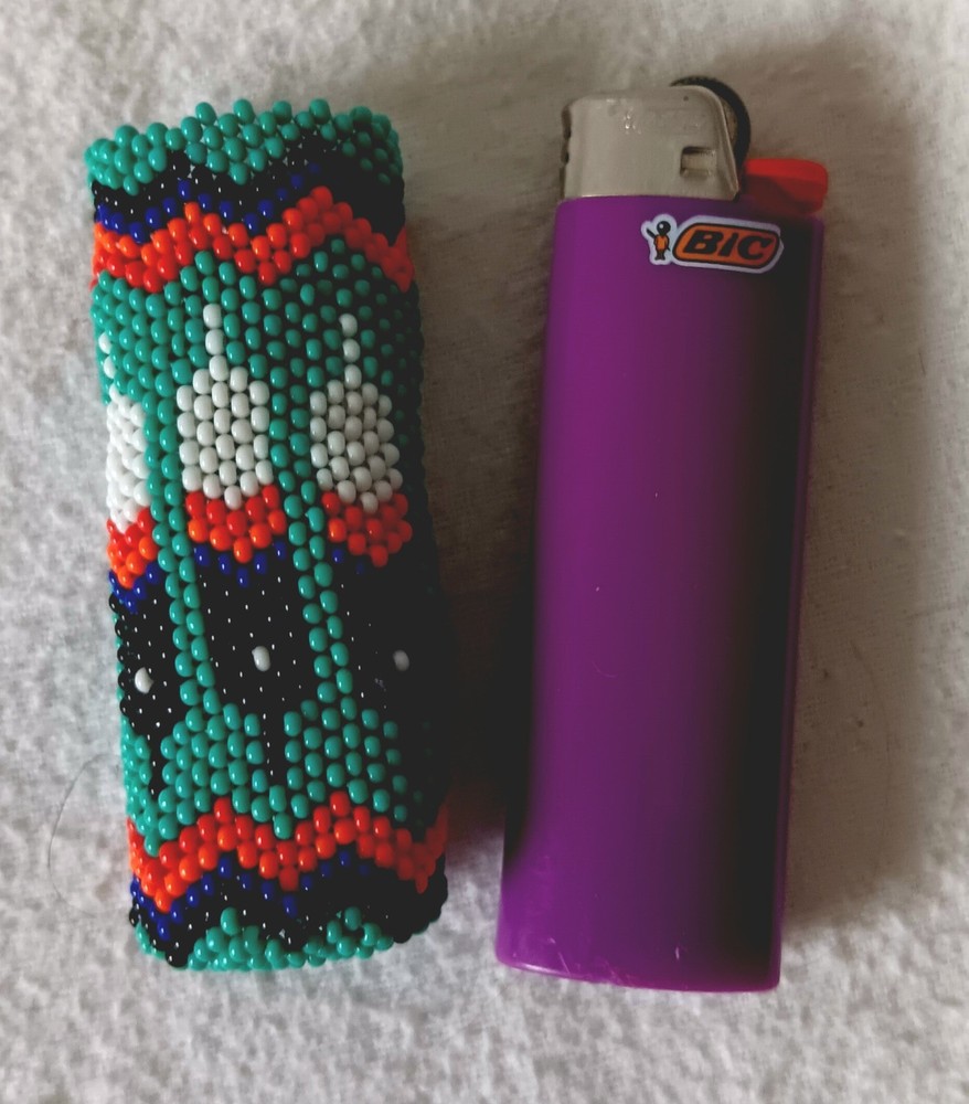 Bic Lighter Sleeve Beaded Native American Style Lighter Case Guatemala Beadwork