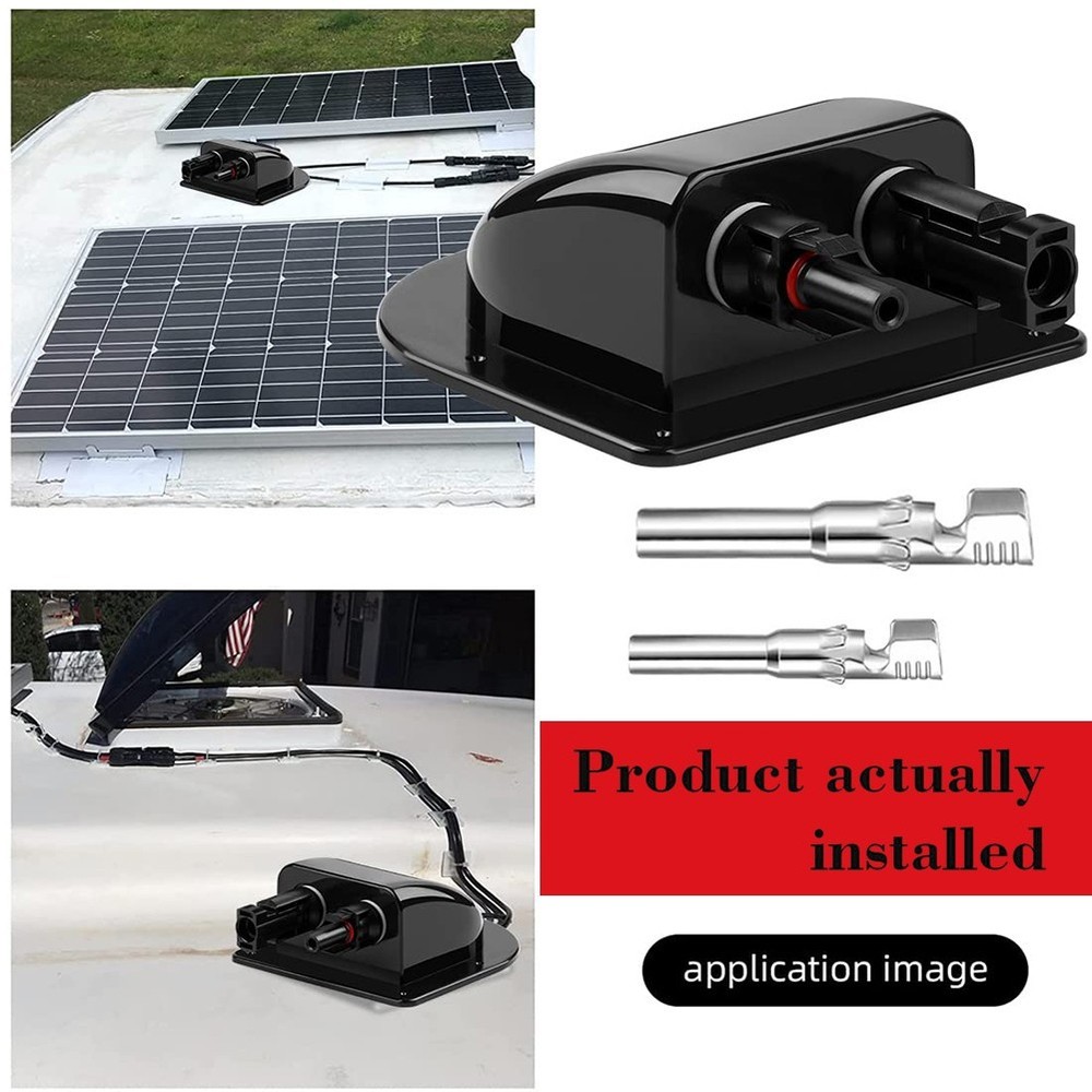 Compact ABS Solar Panel Cable Connections Box for Housing Solar Cells on RV