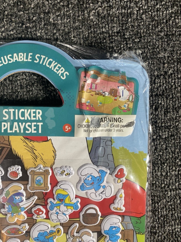 Smurfs Puffy Stickers Reusable 50 Ct 2 Pack New With Package Defects