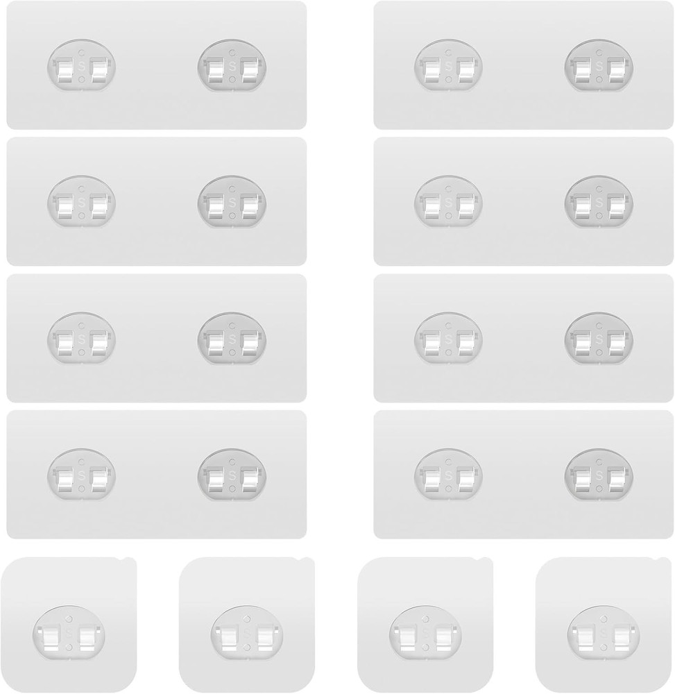 12 Pack Adhesive Replacement, Strong Adhesive Hooks, Waterproof Adhesive Stri...