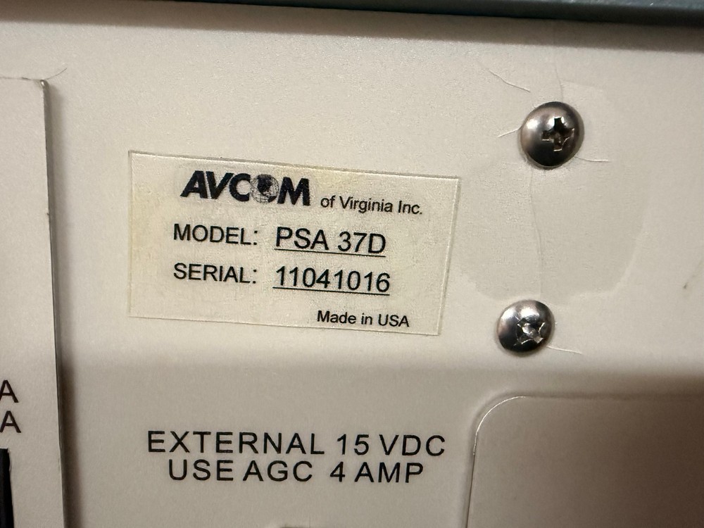 AVCOM PTR-37D With AV-SAC, ADAPTERS AND ORIGINAL MANUAL
