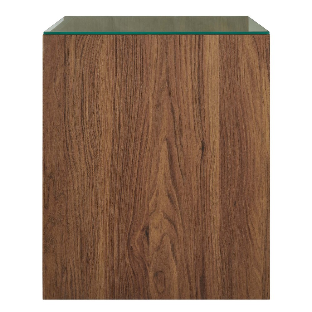 Render 62" Wall-Mount Double Sink Bathroom Vanity in Walnut White