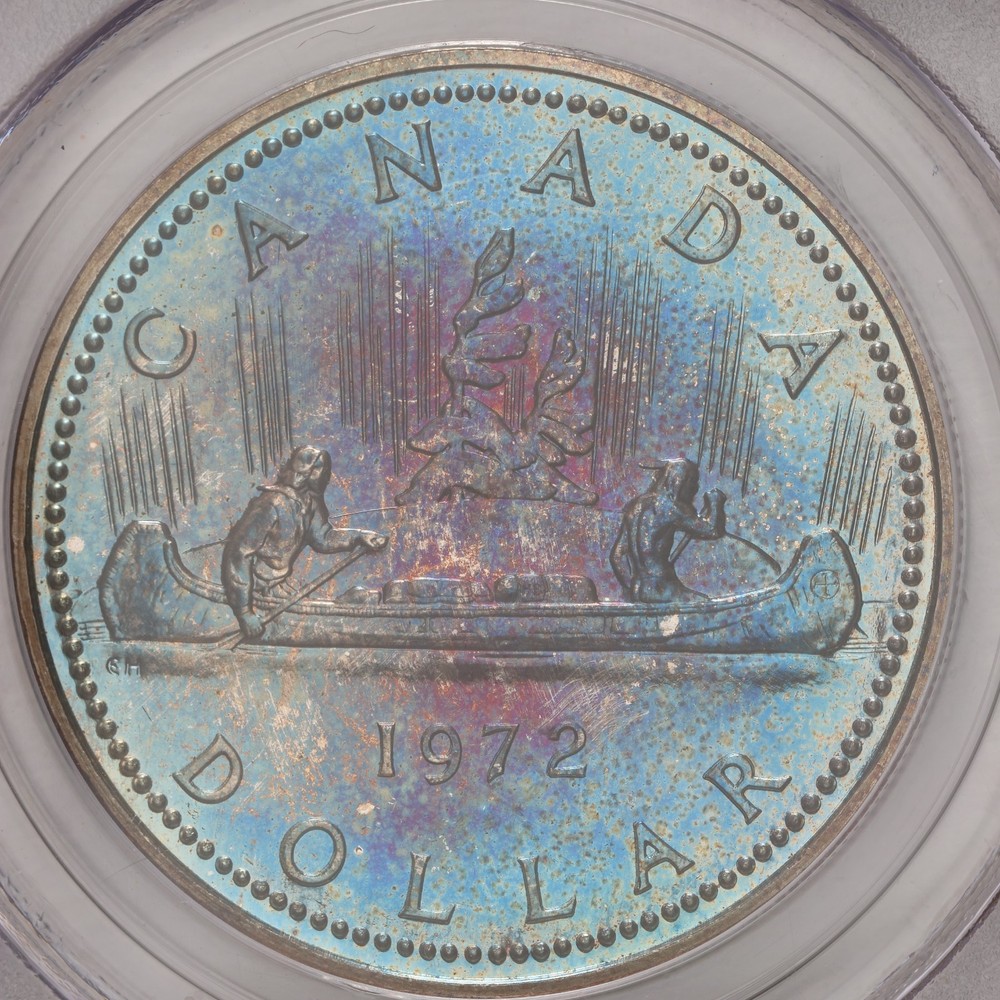 1972 Silver Canada Voyageur Dollar PCGS SP67 - Toned