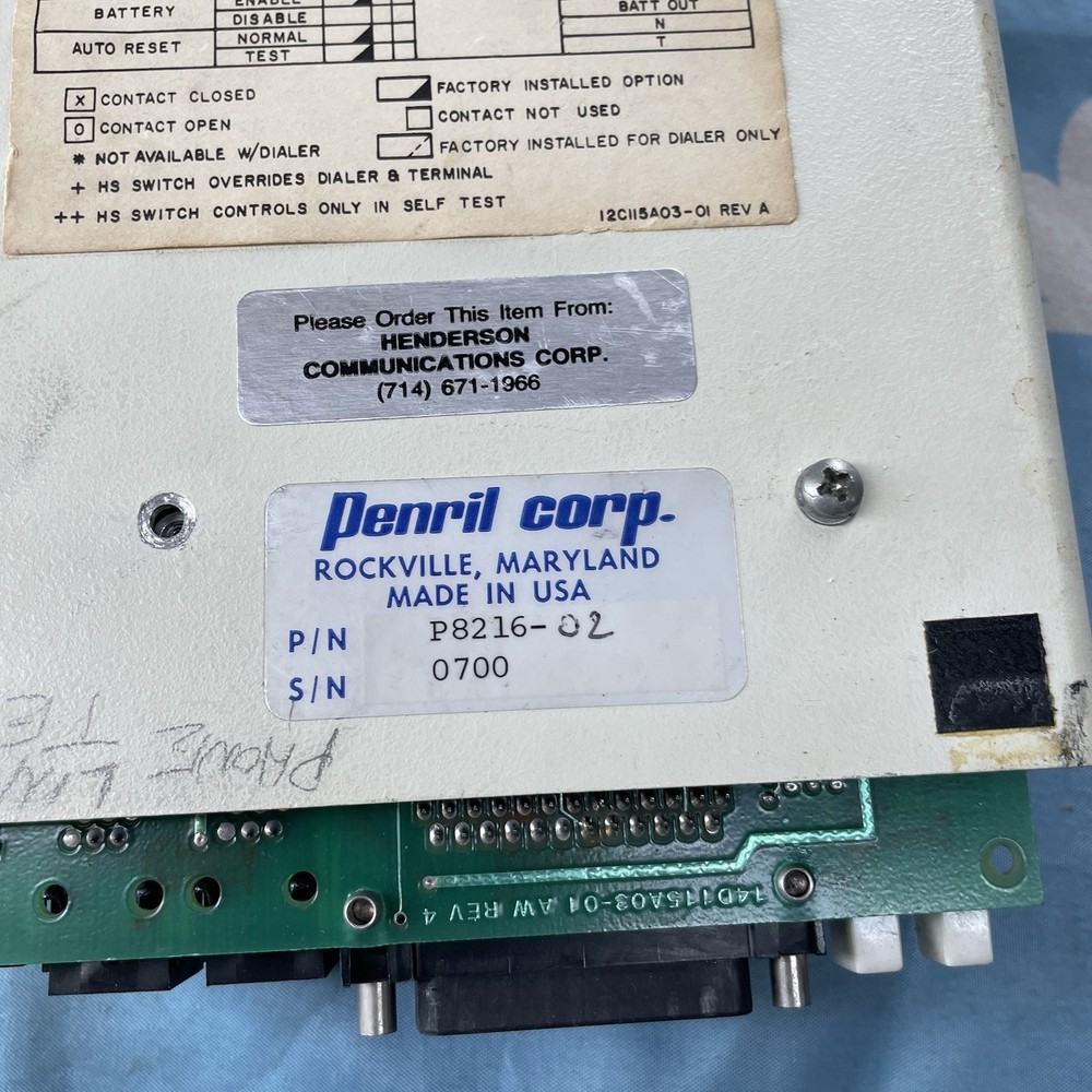 Vintage Penril Corp. 300/1200 Data Modem Operations Unit
