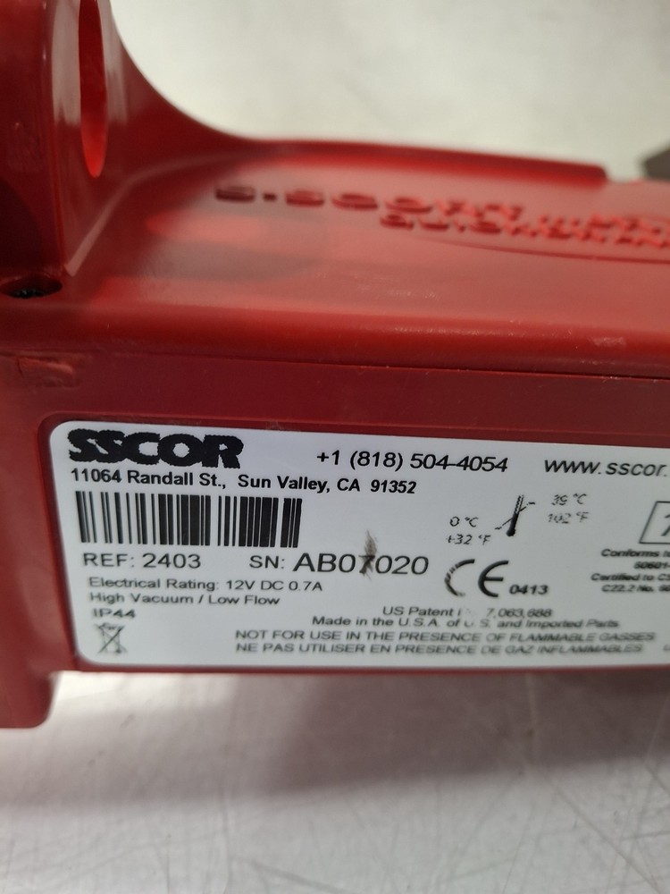 SSCOR, Inc. 2403 Quickdraw Handheld Aspirator