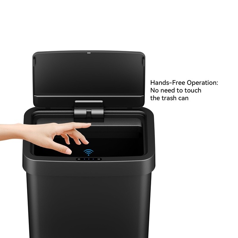 Touchless Motion Sensor Kitchen Trash Can 13 Gallon Automatic Garbage Bin New
