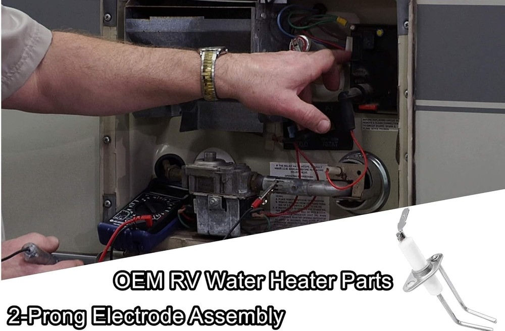 2-Prong Electrode Assembly Compatible with Suburban 232258, RV Water Heater Part