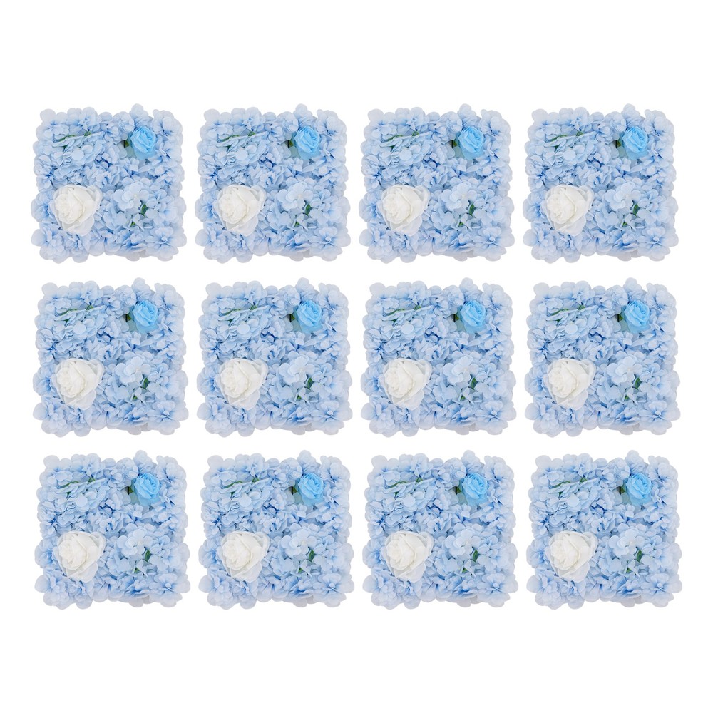 Artificial Flower Wall Panels, Artificial Flower Wall Backdrop, 12PCS Panels