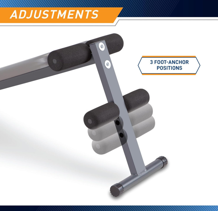Utility Slant Board Exercise Bench for Strength Training and Home Gym Workouts