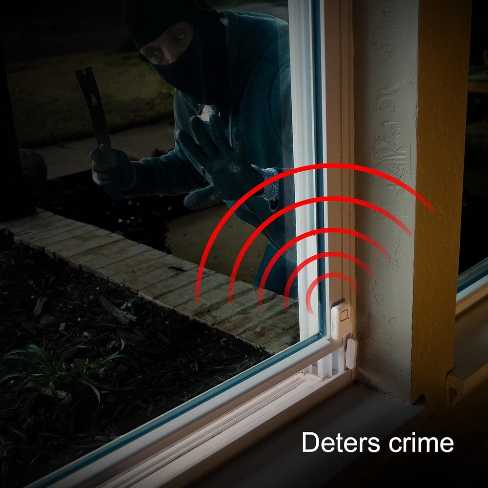 Battery Powered Security Alarms, 6 Pack for Doors and Windows, Easy Installation