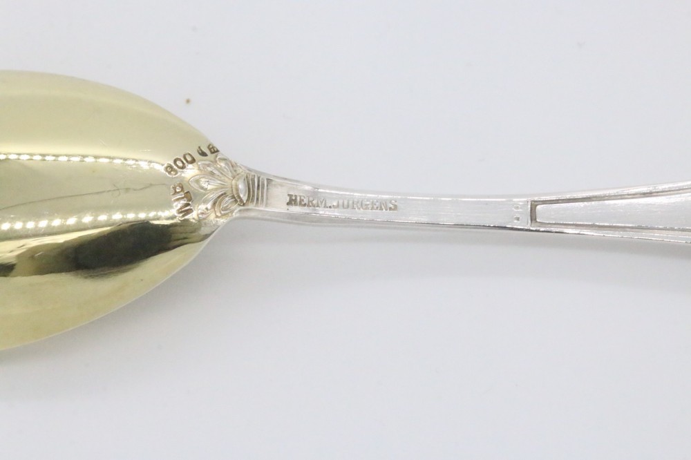 Herm. Jurgens 800 Silver Ice Cream Set