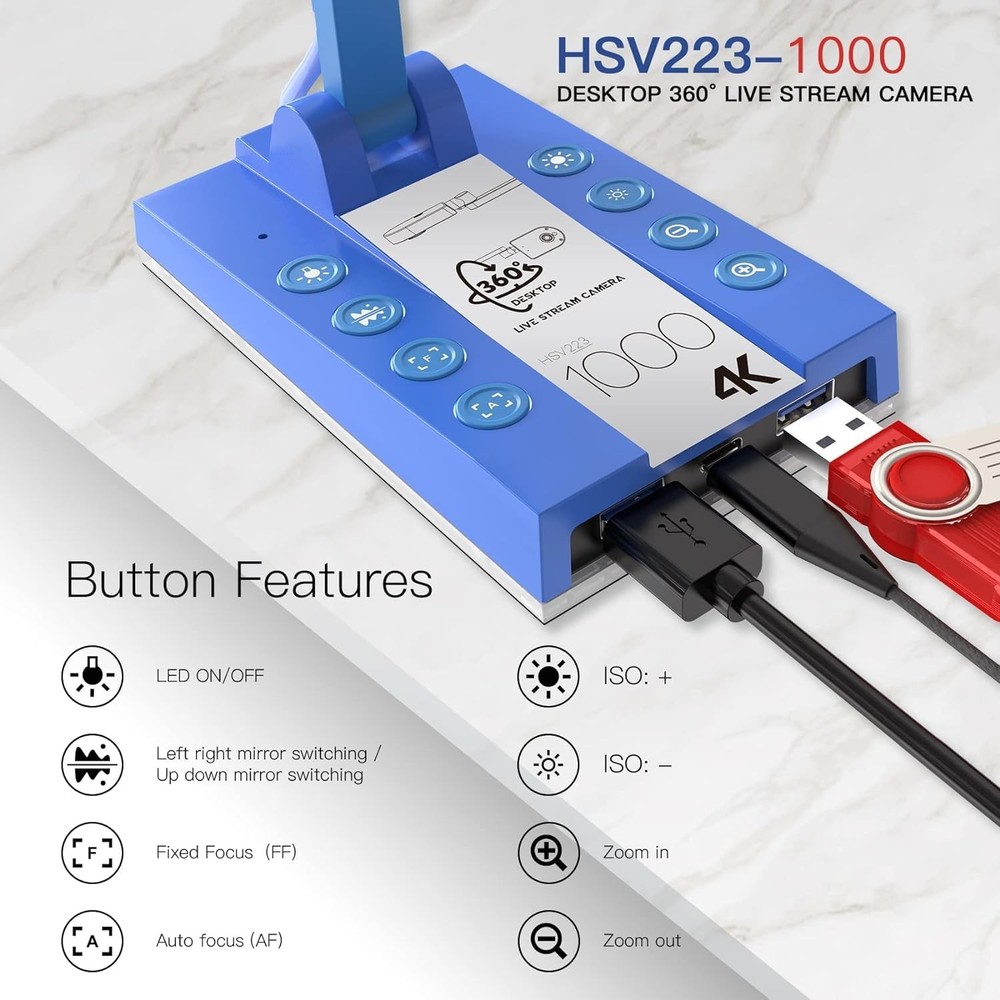 Document ,10MP USB Document for Teachers, Overhead Remote Learning, Classroom...