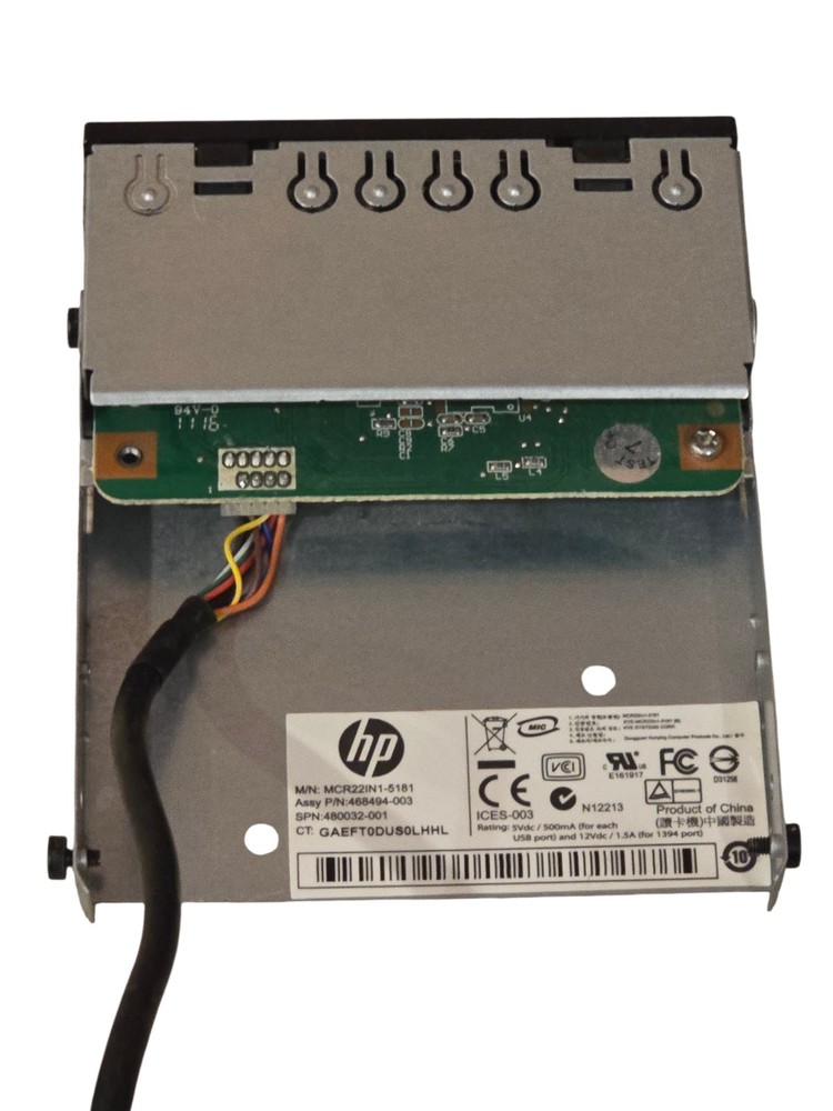 HP Multi Media Front Panel Media Memory Card Reader USB Micro SD / 468494-003