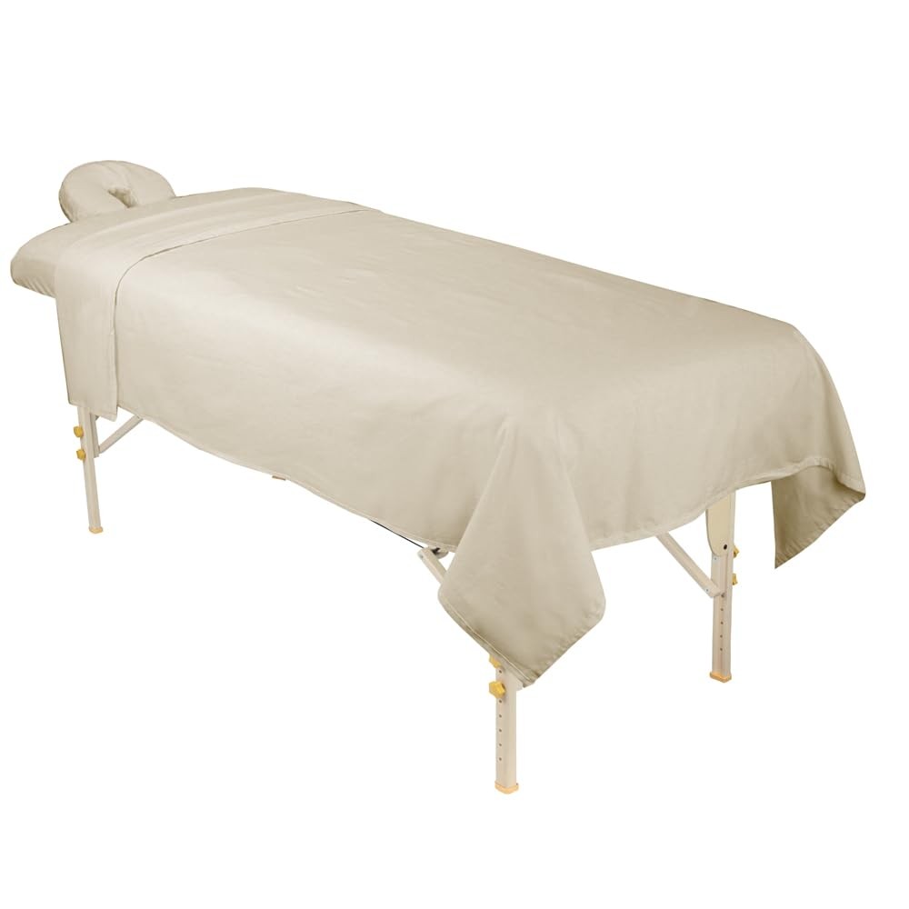 ForPro Premium Flannel 3-Piece Massage Sheet Set for Massage Tables, Includes