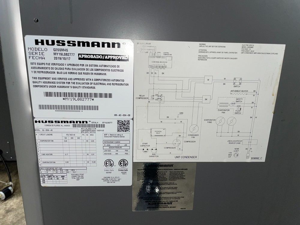 Hussman 2017 Display Case Open Air Self Contained