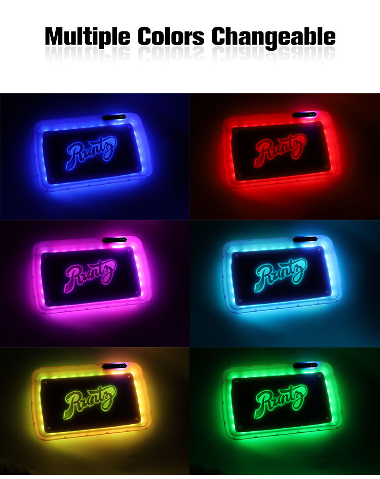 LED Rolling Glow Light Up Tray Rechargeable USB-C Newest Version