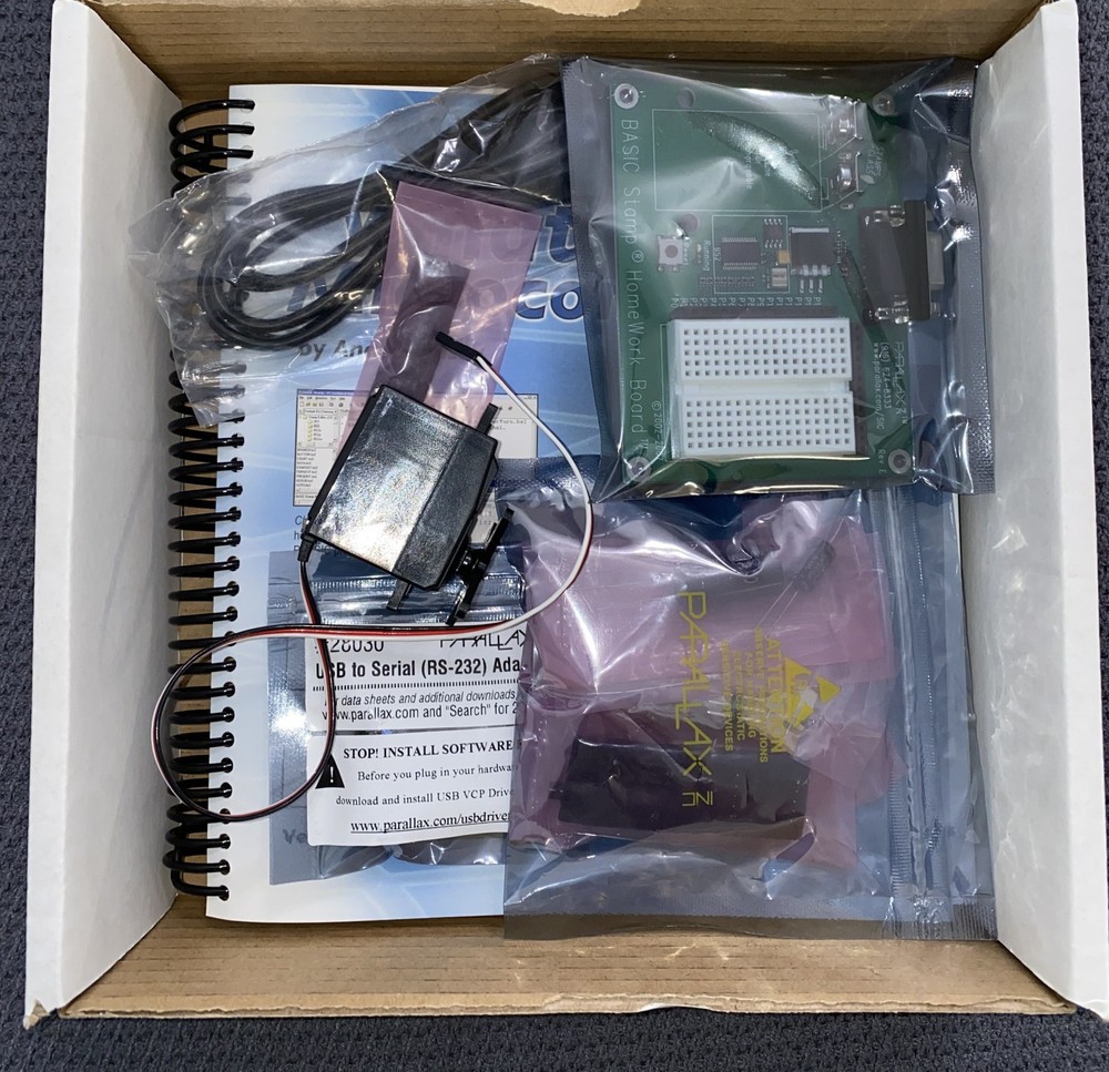 Parallax BASIC Stamp Activity Kit (COMPLETE) Programming Microcontroller Circuit