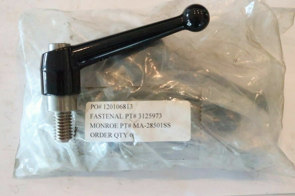MONROE ENGINEERING MA-28501SS #4, 1/2-13 Stud SS Insert Adjustable Handle