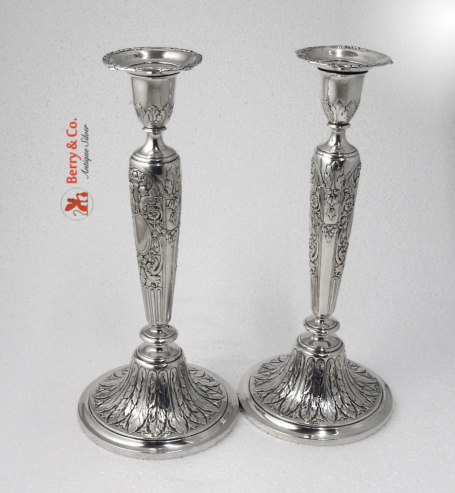 French Empire Candlesticks Gorham Silversmiths Sterling Silver