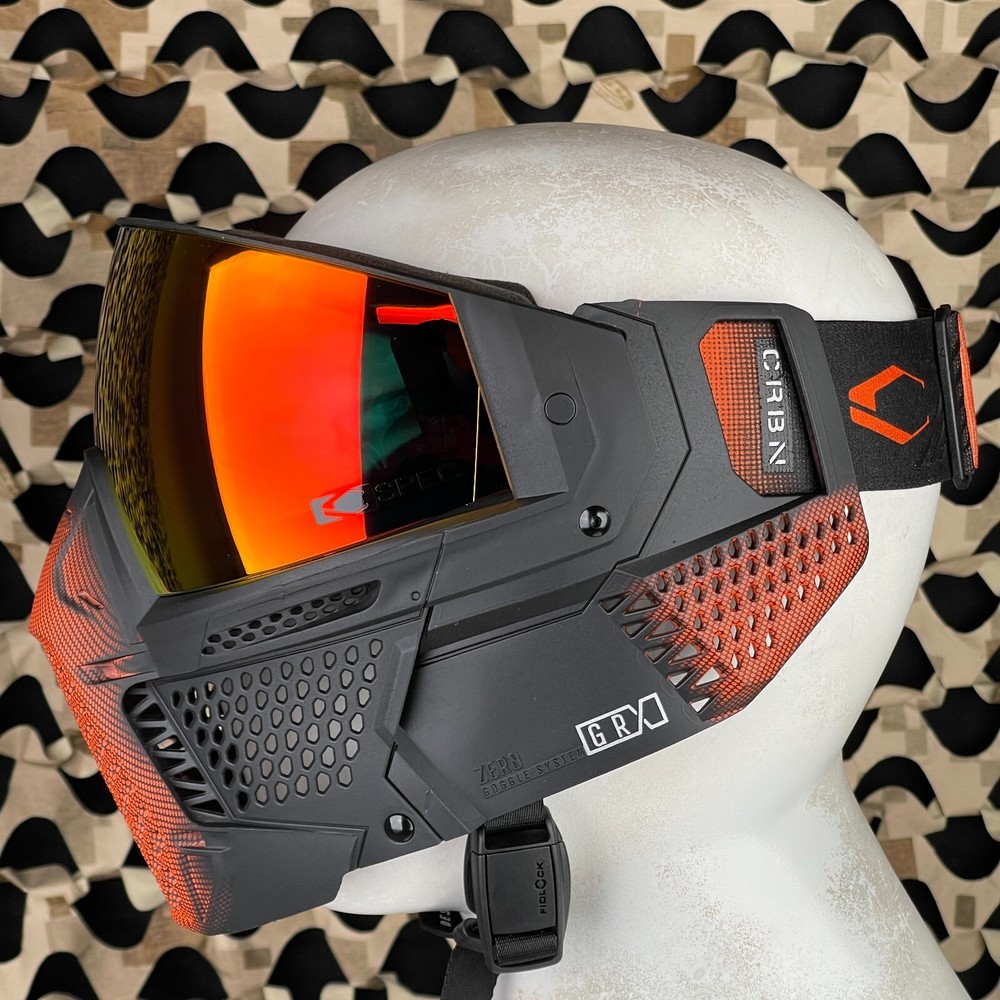 NEW Carbon CRBN Zero GRX Paintball Mask (More Coverage) - Half-Tone Orange