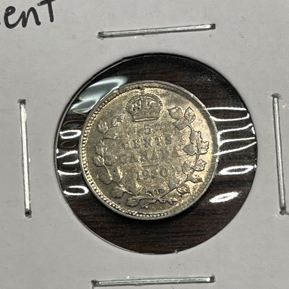 1920 Canada 5 Cent Five Coin AU/unc