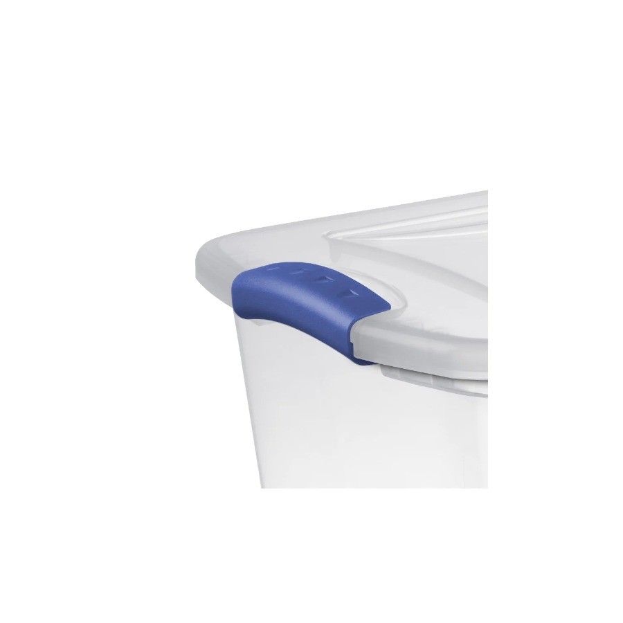 Sterilite Small Storage Bin27Quart Clear Plastic Storage Container with LatchLid