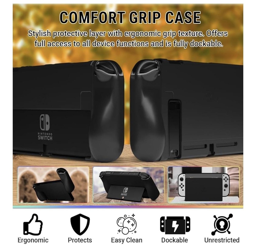 Orzly Ultimate Geek Pack Accessory Bundle For Switch Switch OLED Black