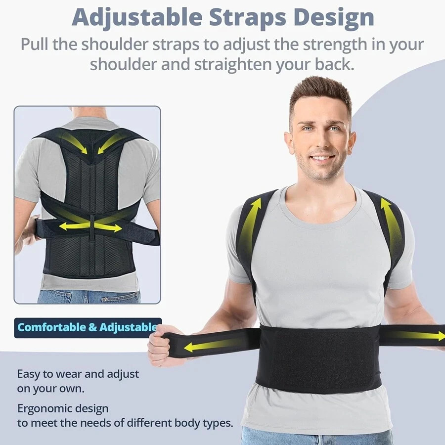 Back Brace Posture Corrector for Men and Women - Upper and Lower Back Support