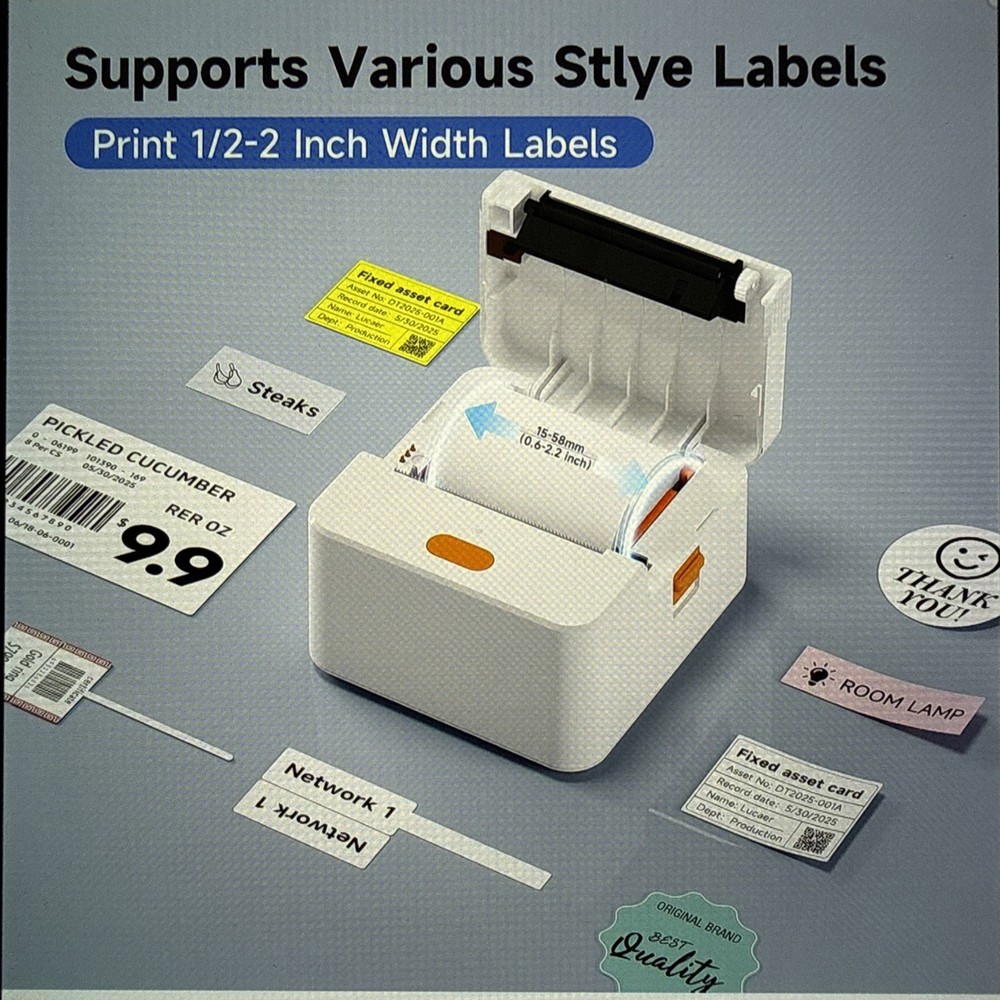 P1 Mini Portable Thermal Label Printer Wireless Inkless Pocket Sticker Printer