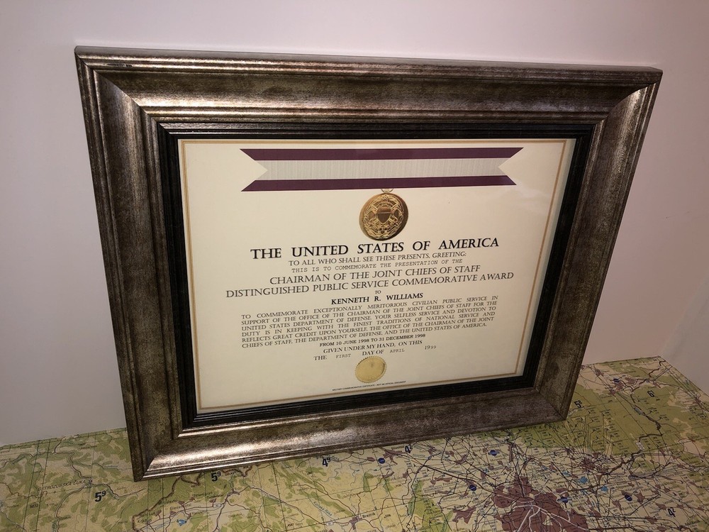 CJCS - COMMEMORATIVE AWARD FOR DISTINGUISHED PUBLIC SERVICE CERTIFICATE ~ Type-1