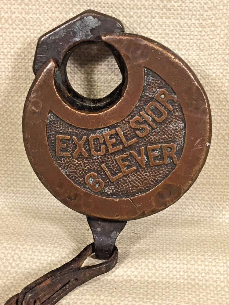 Antique Excelsior 6 Lever Lock with Key Works!
