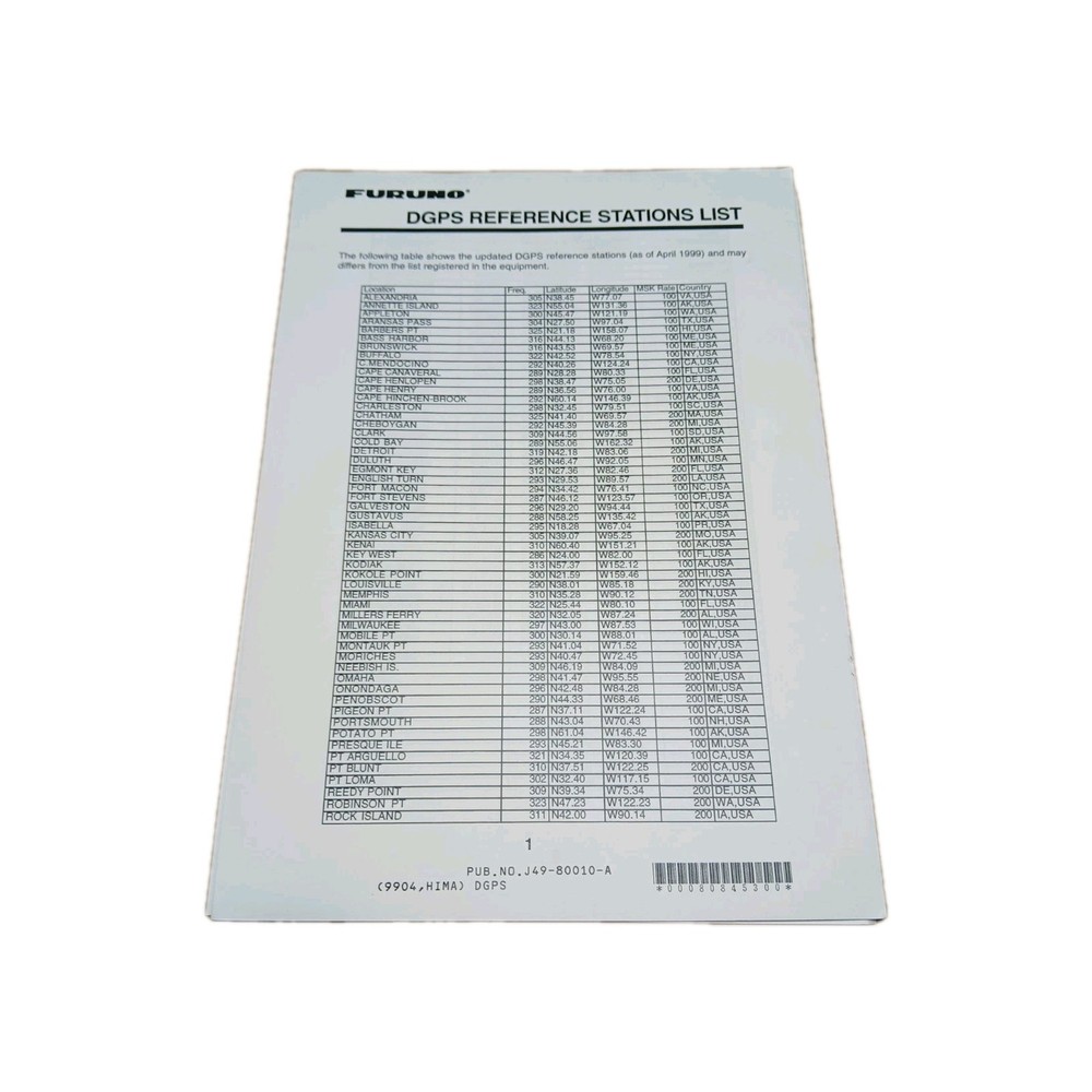 Furuno GP-1850D DGPS Chartplotter w/GPA-019 Antenna. Complete Setup.