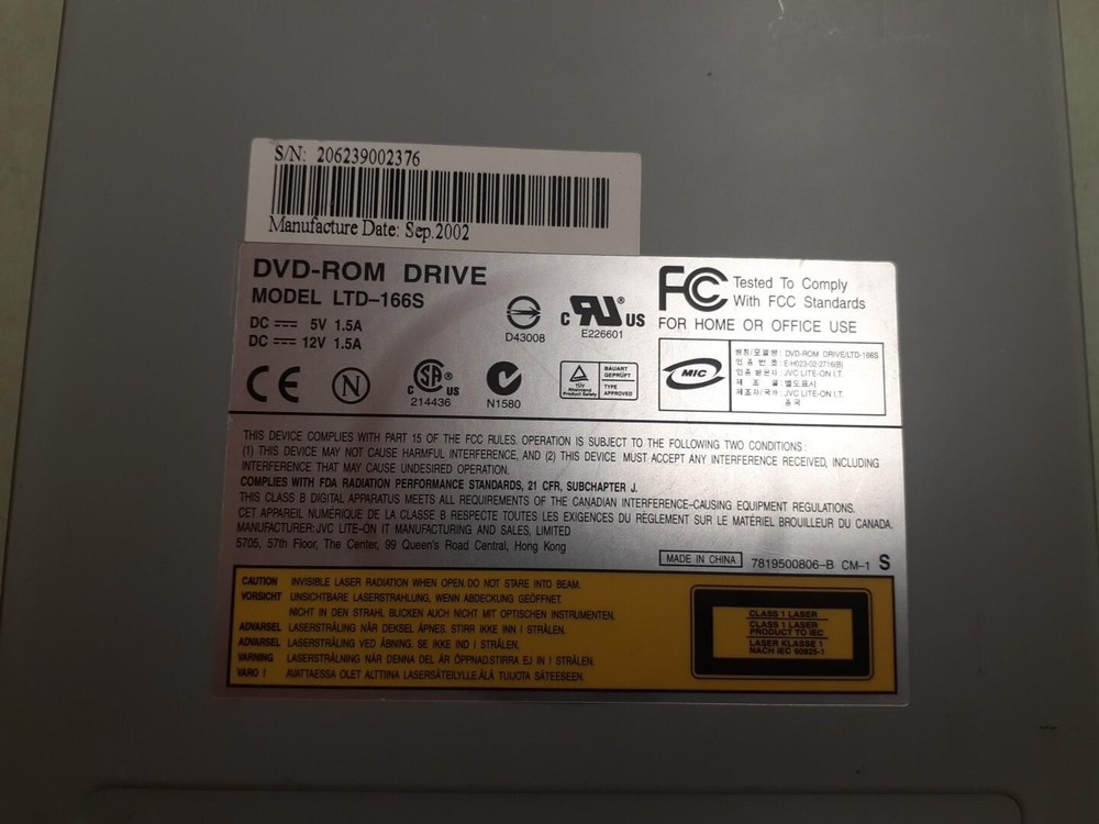 Lite-On LTD-166S DVD-ROM Desktop Drive - Black Bezel