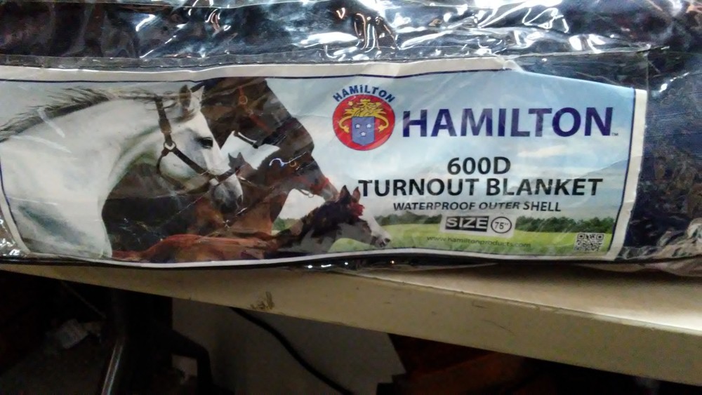 Hamilton 600D Turnout Blanket Size 75" Navy Blue