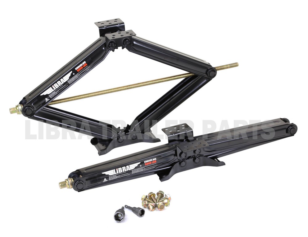 (2) LIBRA 30" 5000lb RV Stabilizer Leveling Scissor Jacks w/socket & install Kit