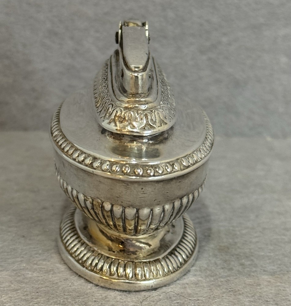 Vintage Ronson Queen Anne Silver Plated Table Lighter Untested