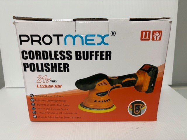 ProtMex Cordless Buffer Polisher 21V 2 Batteries