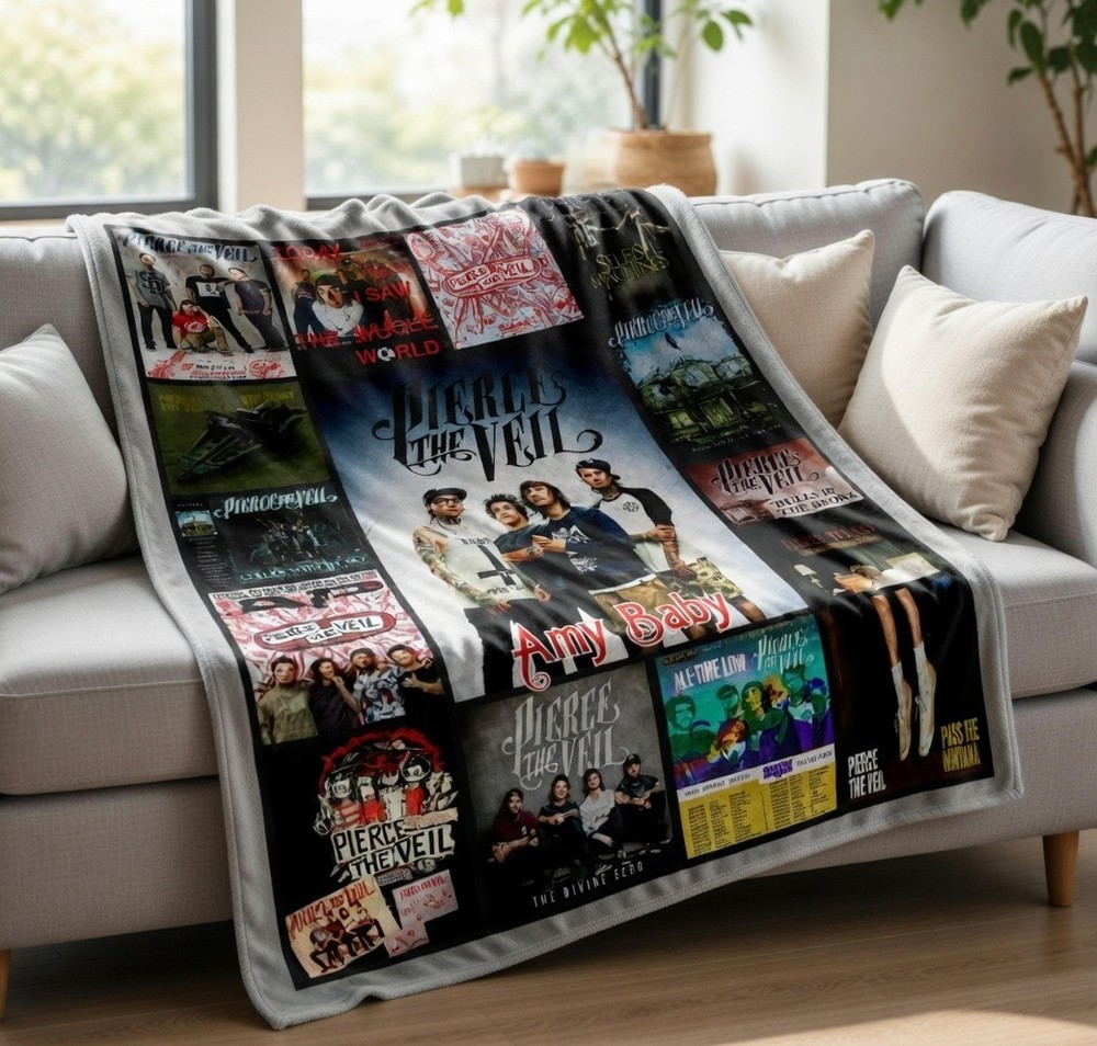 Personalized Post Hardcore Band Flannel Blanket Music Gift