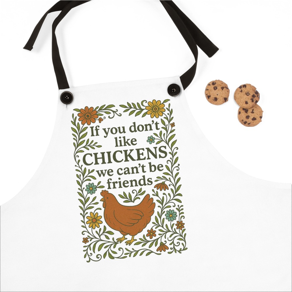 Charming Chicken-Themed Apron, Fun Kitchen Gift, Chicken Enthusiasts