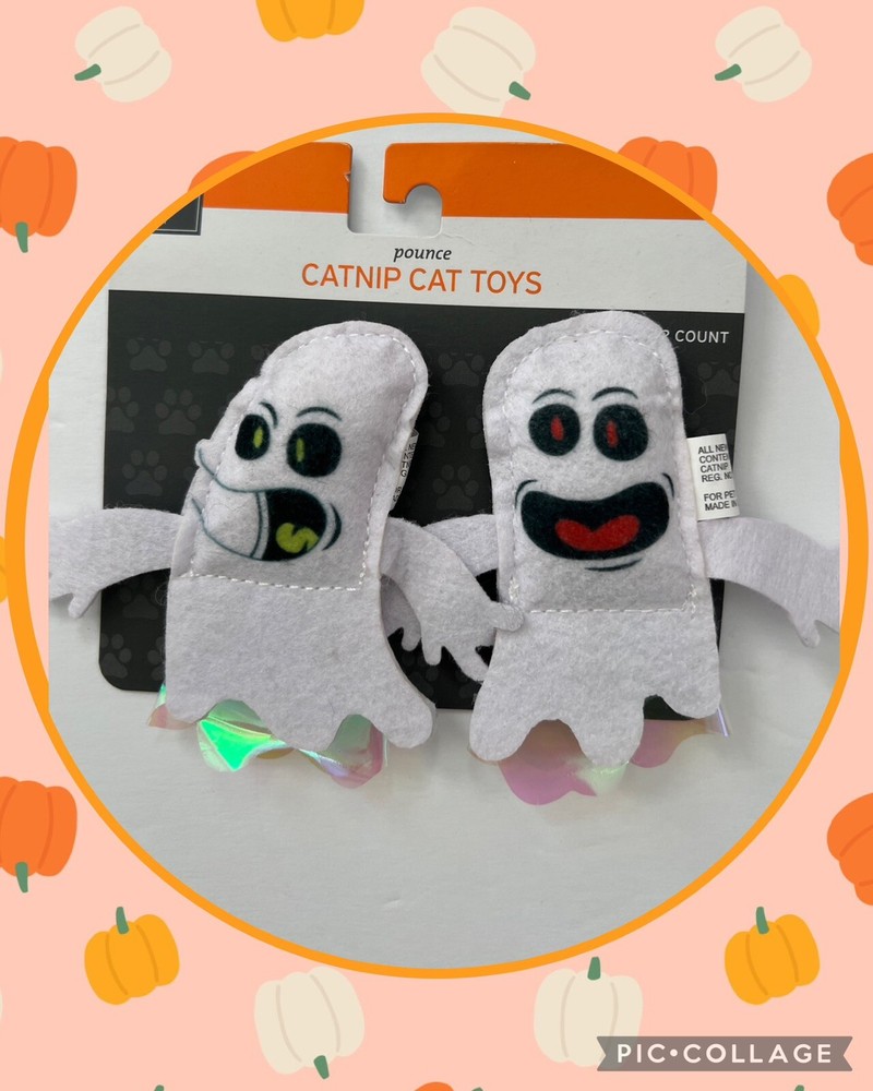NWT Catnip Cat Toys ghost 2 count