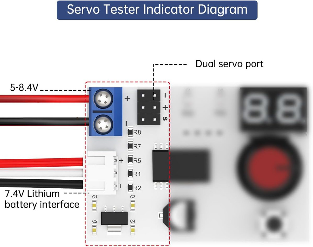 RC Digital Servo Tester 1 Channels Motor Servo Controller Centering Tool with Ov
