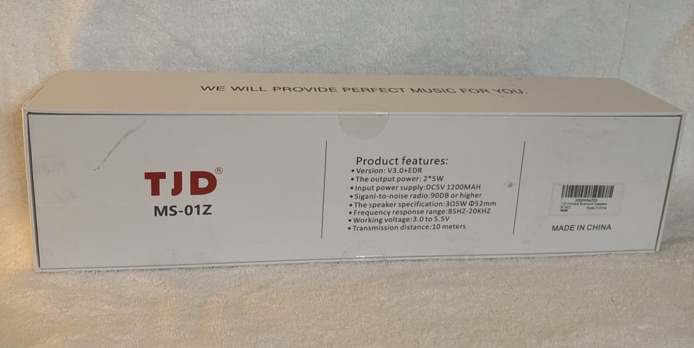 TJD MS-01Z Bluetoothportable Speaker New In Box