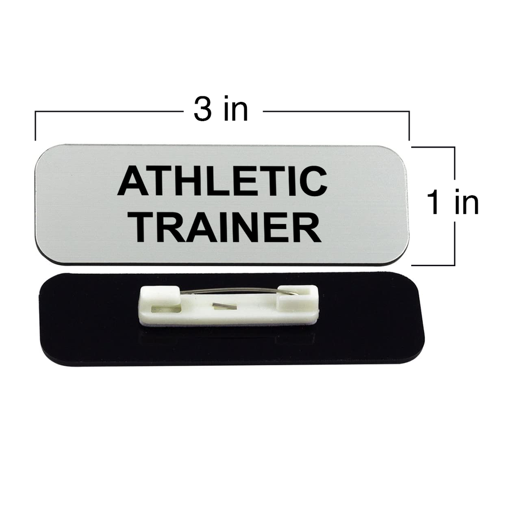 Athletic trainer 1 x 3" Name Tag/Badge, (3 Pack)