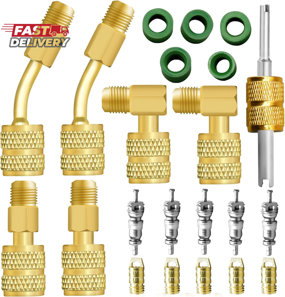 Mini Split Adapter, R410A Adapter Kit R410A Refrigerant Hose Adapter Connector,