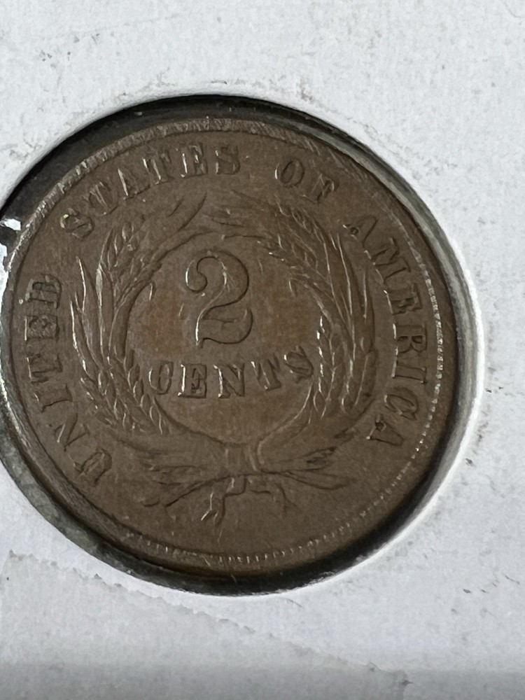 1864 Large Motto Two Cent Piece