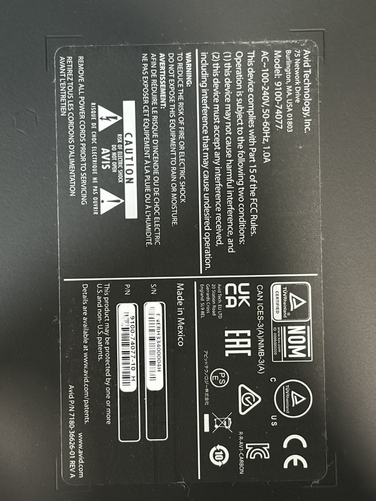 Avid Pro Tools Carbon AVB Audio Interface – Hardware Only, No Pro Tools