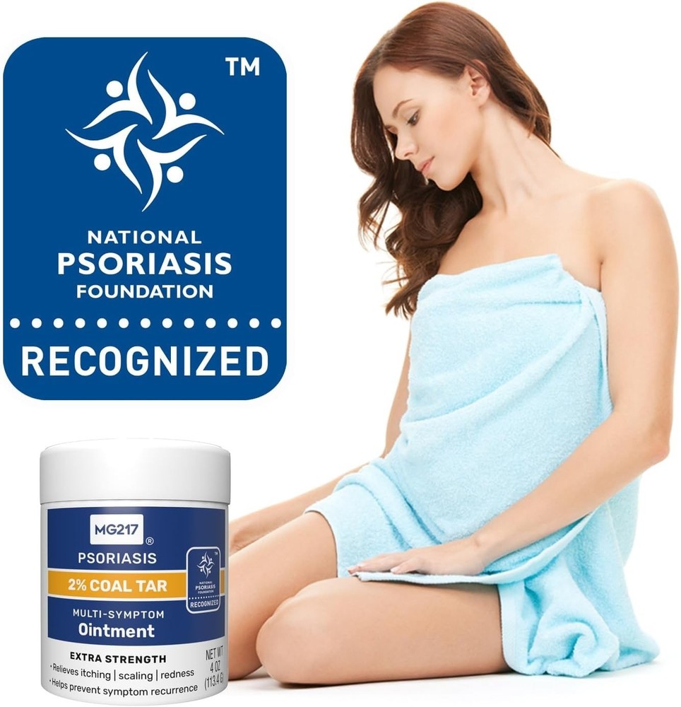 3 Pack MG217 Psoriasis 2% Coal Tar Multi Symptom Extra Strength Ointment 4 Oz Ea